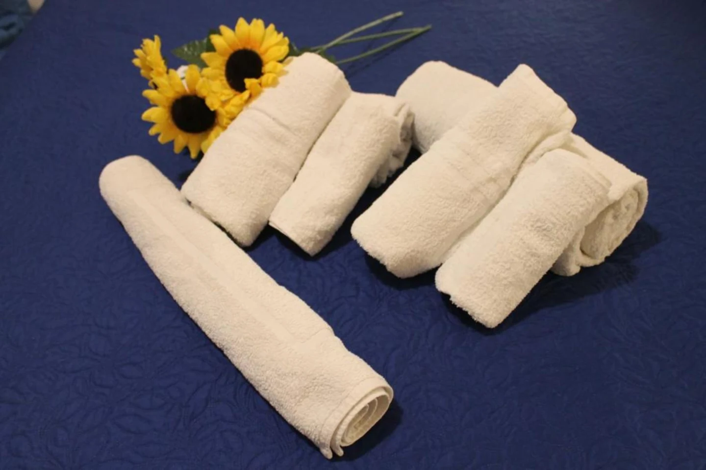 Set di asciugamani con girasoli